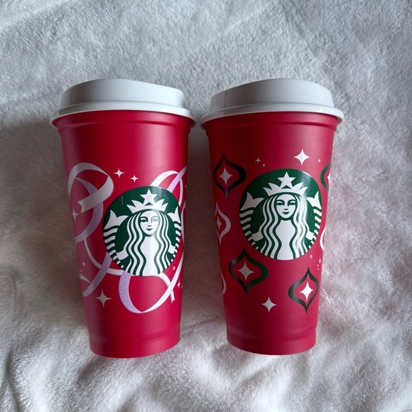 Starbucks Other - Starbucks: 2023 & 2022 Holiday Red Cup Day Re-useable Cups